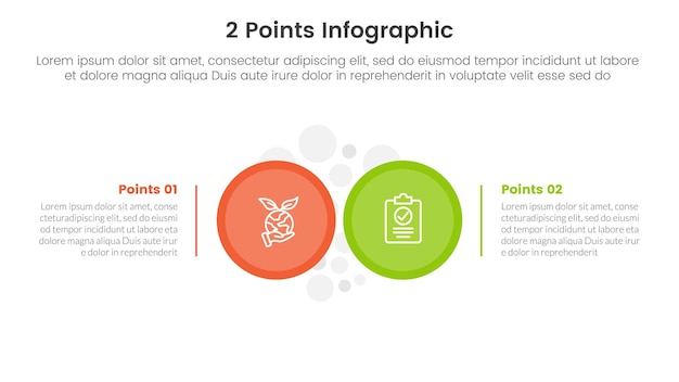 Versus or compare and comparison concept for infographic template banner with big circle side by side with two point list information vector illustration