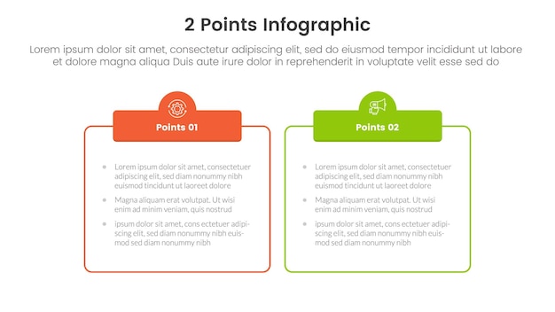 versus or compare and comparison concept for infographic template banner with outline box table with header with two point list information vector