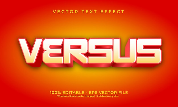 Versus editable text effect