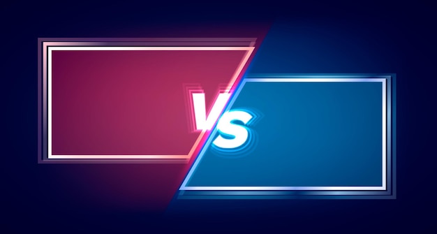 Versus game cover banner sport vs team concept Vector illustration