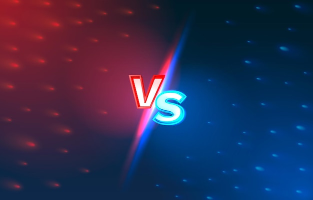 Versus game cover banner sport vs team concept vector illustration