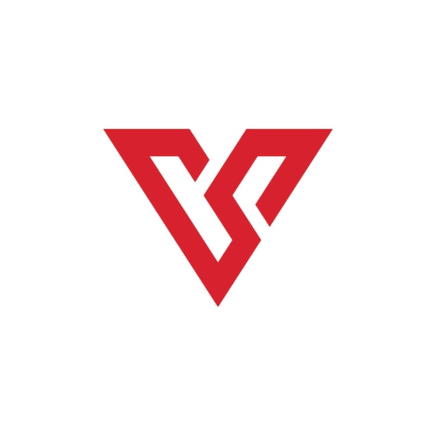 Vector versus initial letter vs vector logo design template