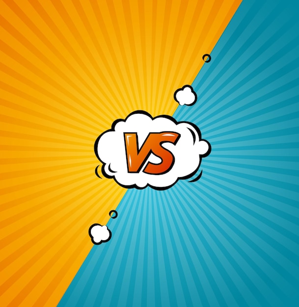 Versus logo background vector