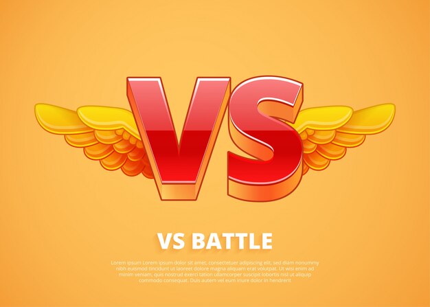 versus logo. letters for sports and fight competition. 