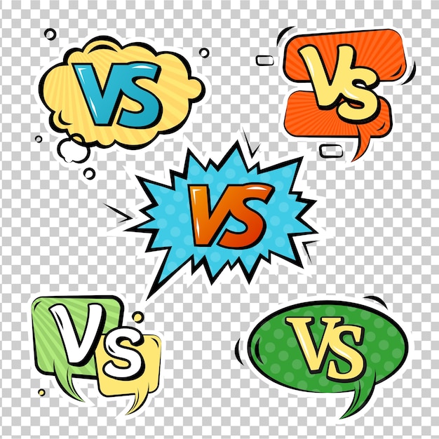 Versus Logo Sign Set Vector