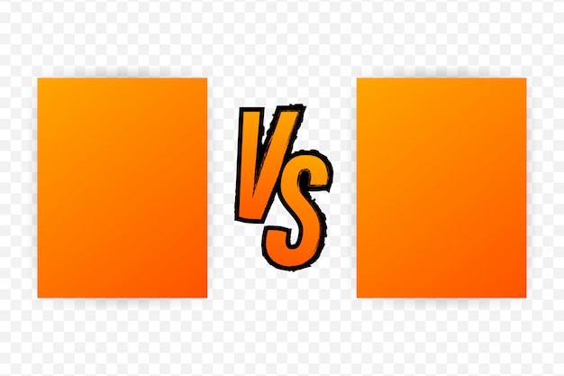 Vector versus logo versus letters voor sport en vechtwedstrijd.