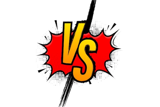 Versus logo vs lettere per lo sport e la competizione di combattimento battaglia vs partita