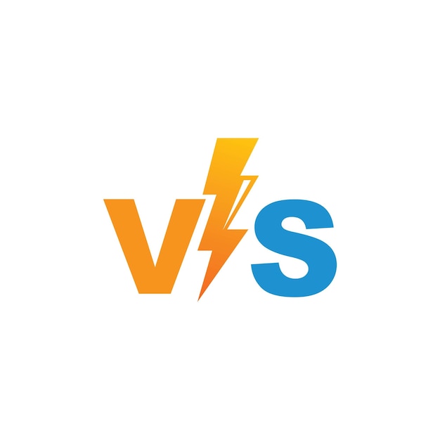 Versus pictogram vector illustratie ontwerpsjabloon