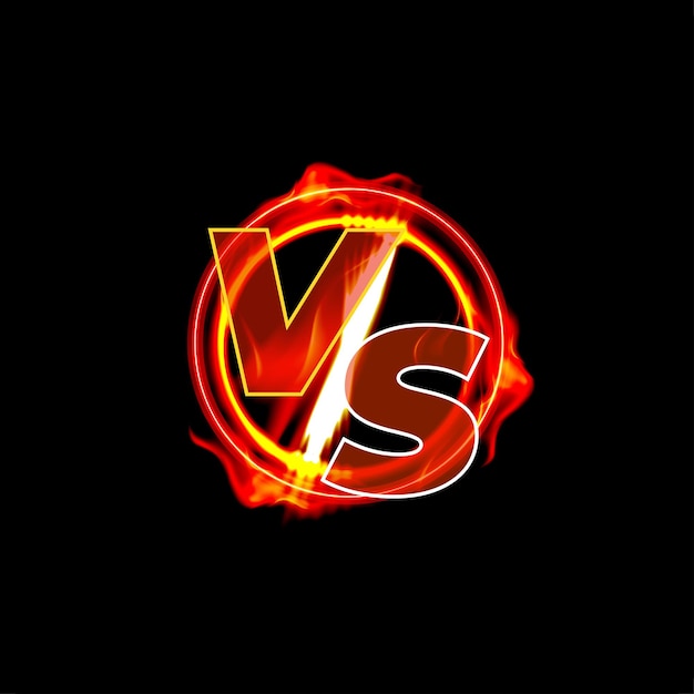 Versus realistic fire flame game cover banner