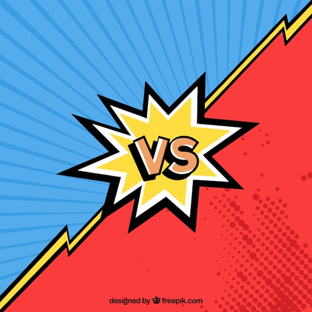 Versus red and blue background