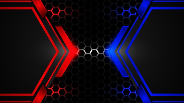Vector versus the red and blue team against a futuristic black background