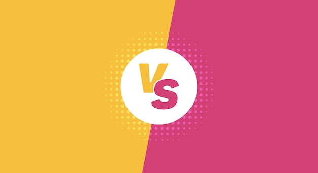 Versus screen design battle headline template fllat modern design vs letters for sports fight competition battle match game vector