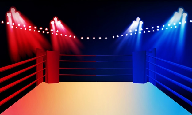 Versus screen for fight of sport and game battle or sport боксерская арена и прожекторы vs яркие огни стадиона фон концепция векторного дизайна