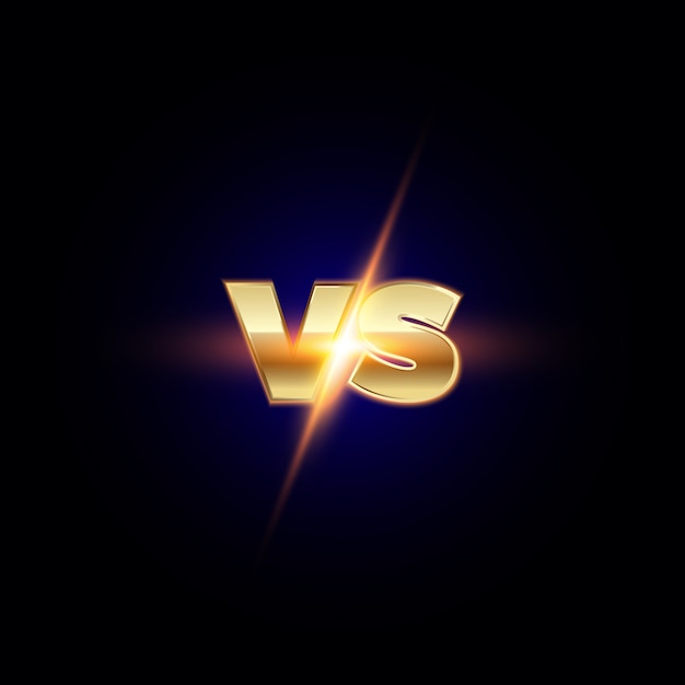 Versus screen. Modern versus background with luxury style. Challenge composition with neon effect.