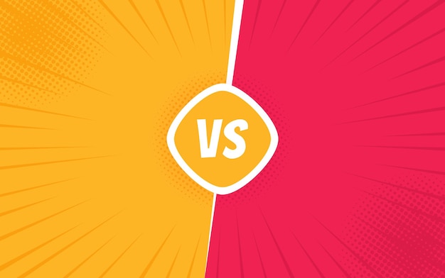 Versus battle business confrontation screen Vector Image