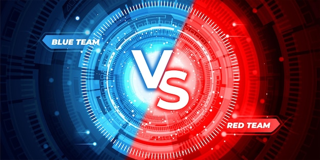 Versus vs fight баннер экрана битвы