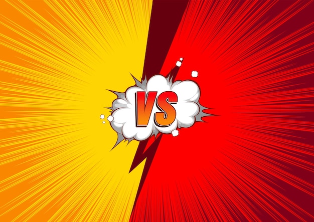 Premium Vector  Versus vs fight comic background speech bubbles.