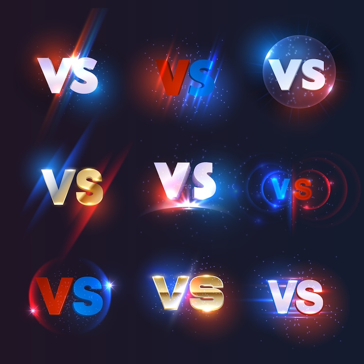 スポーツゲームの対またはVSアイコン