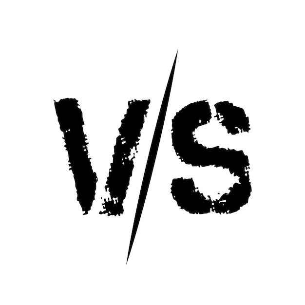 Векторная иллюстрация дизайна логотипа с буквами Versus или VS