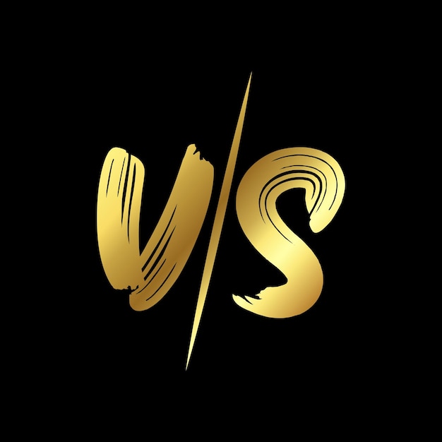 Векторная иллюстрация дизайна логотипа с буквами Versus или VS