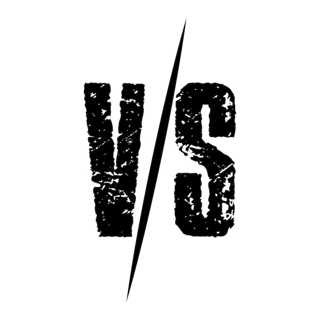 Векторная иллюстрация дизайна логотипа с буквами Versus или VS