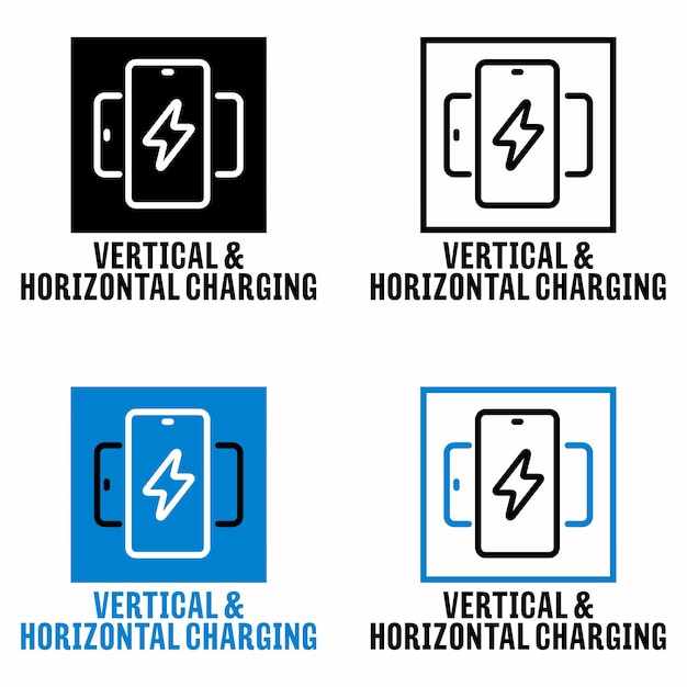 Verticaal en horizontaal opladen vector informatiebord