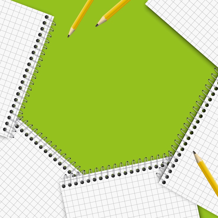 Vector verticaal realistische spiraalvormige notitieblok met schaduw schoon realistische notitie sqarred pagina leeg vector notitieb