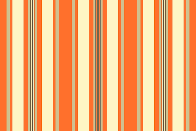 Verticaal vector patroon van gestreepte lijnen stof met een achtergrond naadloze textuur in lichte en oranje kleuren