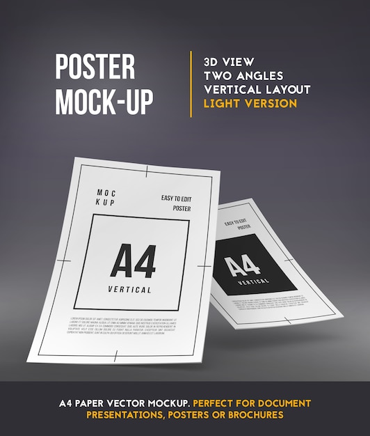 Vector vertical a4 paper template