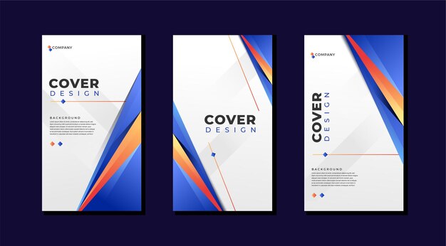 Vertical background design colorful with geometric shape