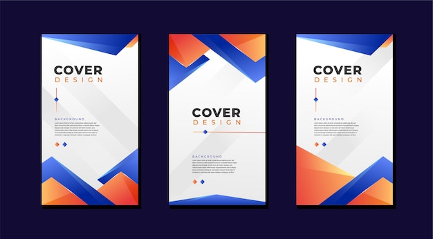 Vertical background design colorful with geometric shape