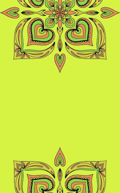 Vertical Background design with mandala pattern