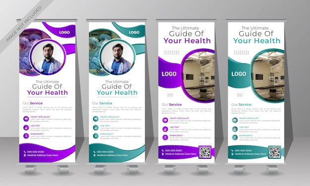 Vertical banner design for medical clinic