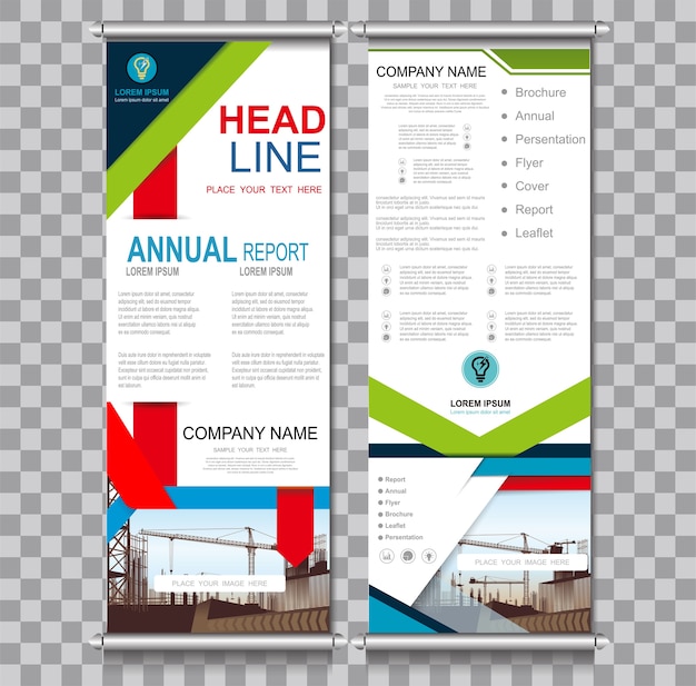 Vertical banner design signboard advertising brochure