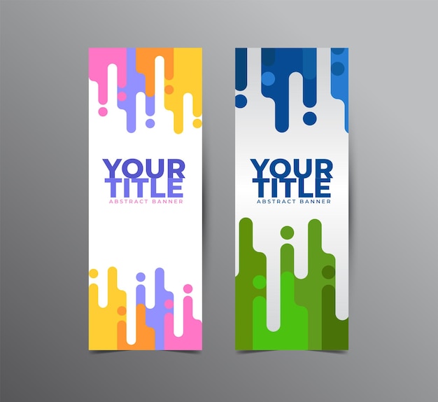 Vector vertical banner design template