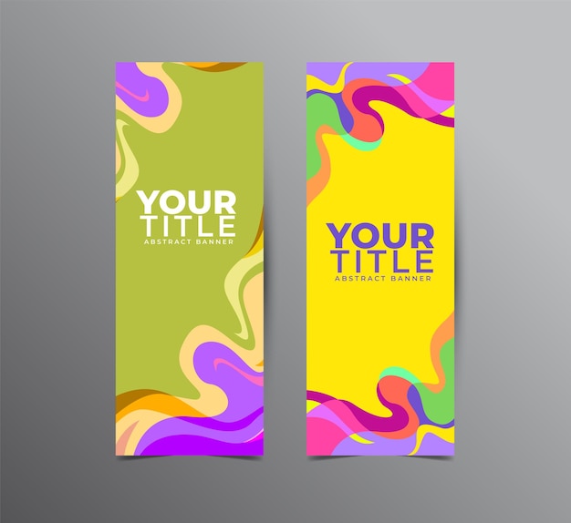 Vector vertical banner design template