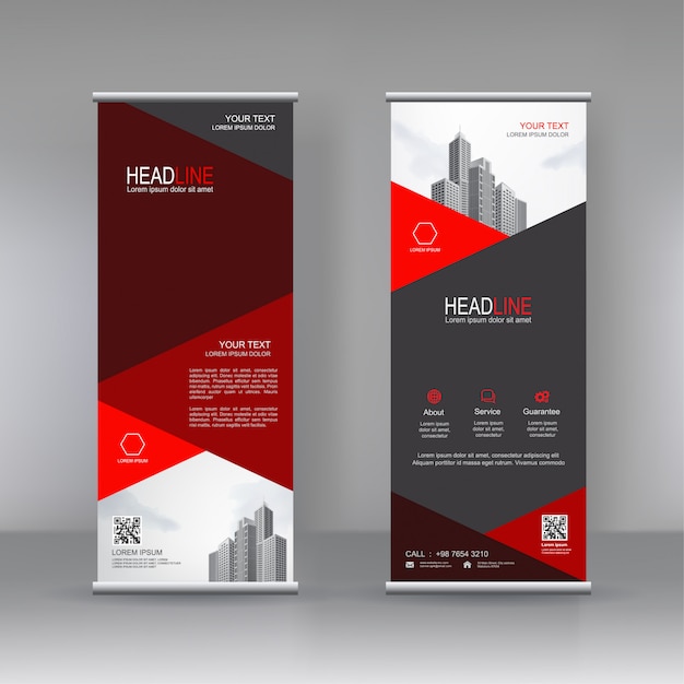 Vertical banner stand template design