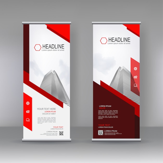 Vertical banner stand template design