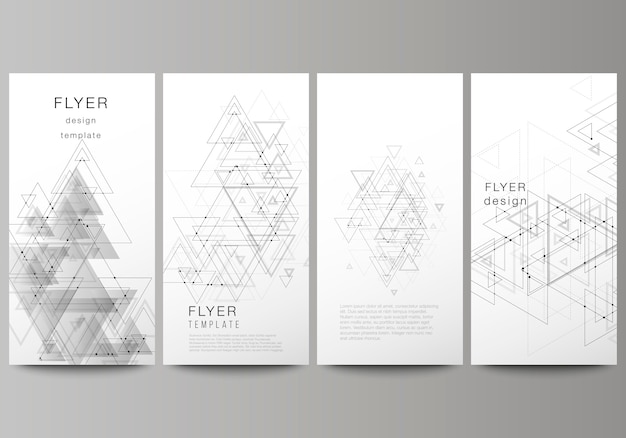 Vertical banners, flyers design business templates