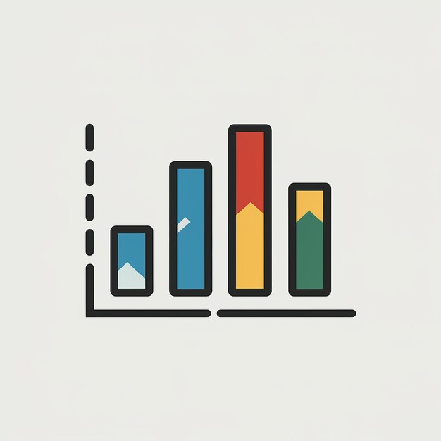 Vertical Bar Chart with Five Bars of Different Heights | Premium AI ...