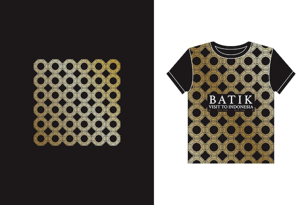 vertical batik mandala pattern tshirt design