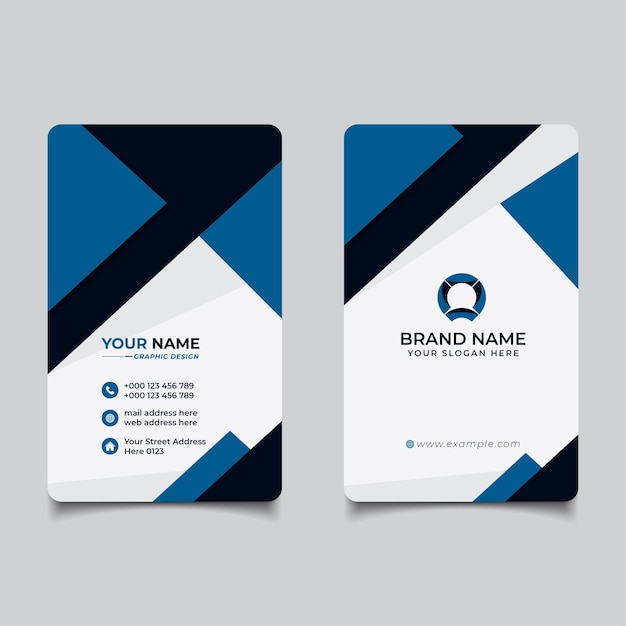 Vector vertical business card design vector