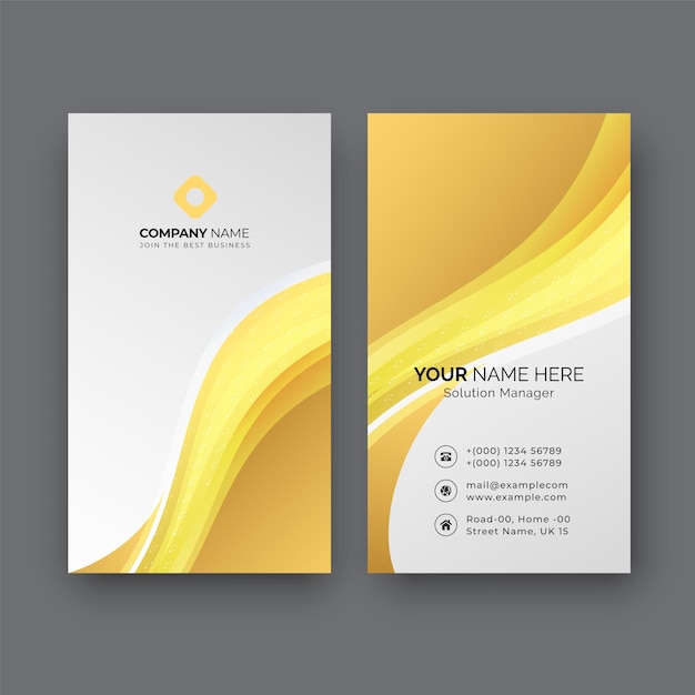 Vertical business card design with luxury style