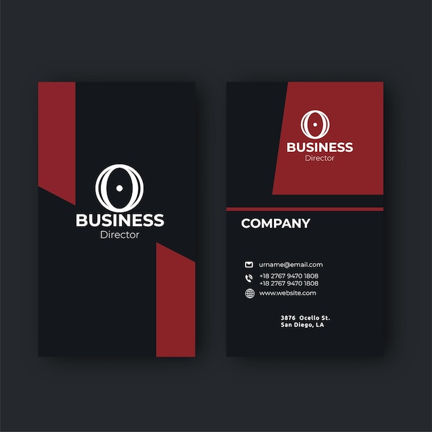 Vertical business card design