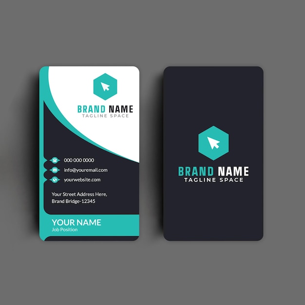 Vertical business card template