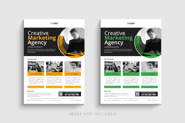 Vertical business flyer design template