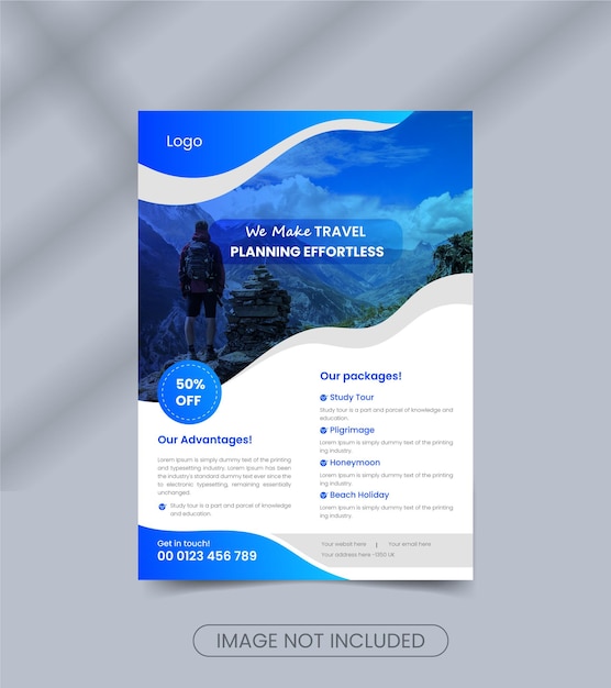 Vector vertical business flyer  template design