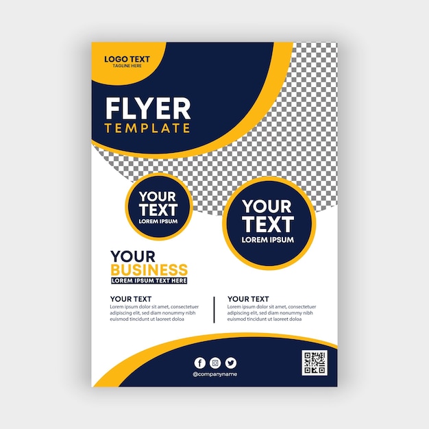 Vector vertical business flyer template