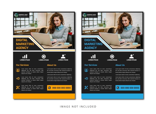 Vertical business flyer template