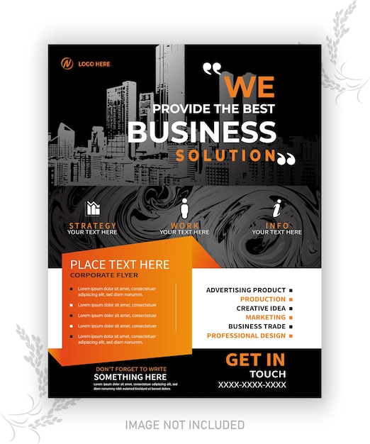 Vector vertical business flyer template